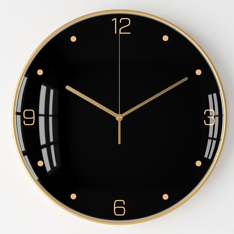 Nordic Silent Wall Clock Large Metal Hanging Clocks Wall Watch Home Simple Modern Living Room Black Luxury Saat Home Decor FZ238: Style 14