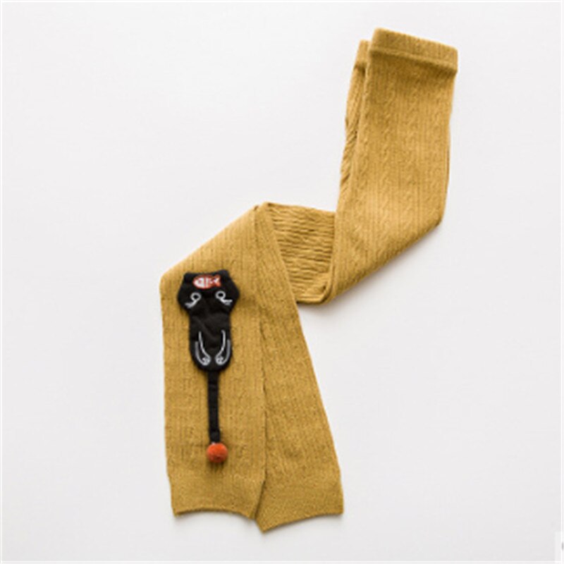 Søde tegneserie børn pige baby stramme bukser småbørn stretch varme leggings bukser 1-8y: B / S