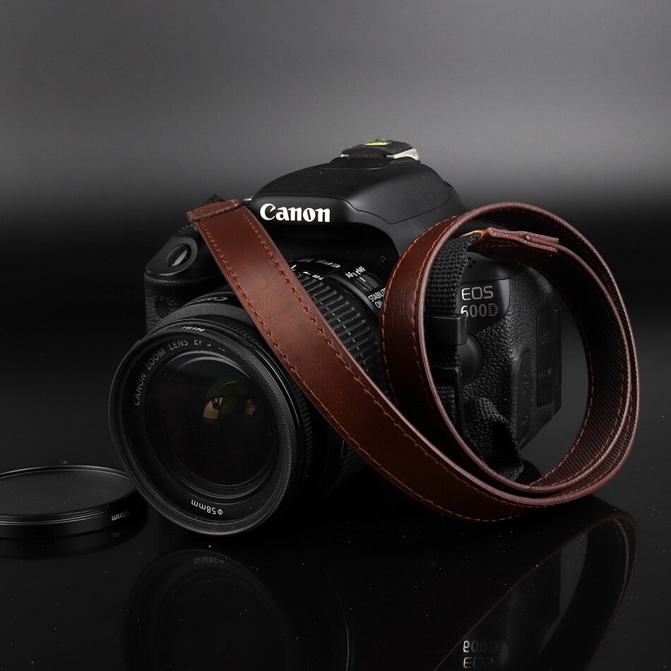 Courroie d'épaule en cuir PU pour Canon EOS 200D 1100D 1200D 1300D M50 M100 M10 M6 M5 M3 pour PowerShot G1X Mark II
