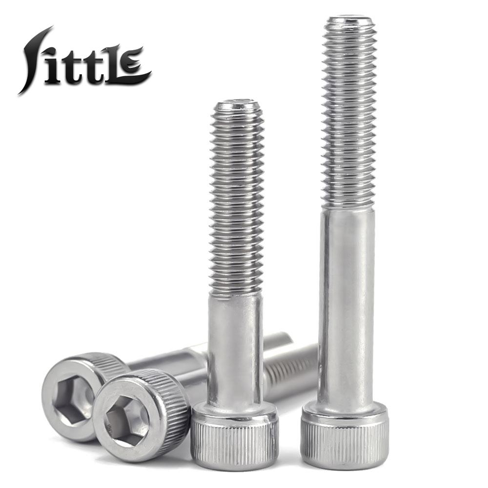 1/10 Pcs Vis 304 Half Draad Cup Hoofd Socket Cap Schroef M4 M5 M6 M8 M10 Half Draad Schouder Schroeven en Bouten Tornillos Parafuso