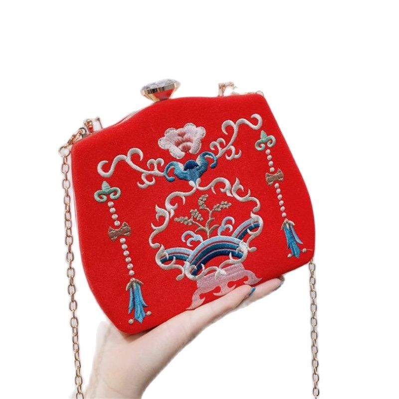Bestickte abendclutches im chinesischen stil, hochzeits- und banketttaschen, vintage-brautgeldbörsen, schulterkettentaschen  mn1552