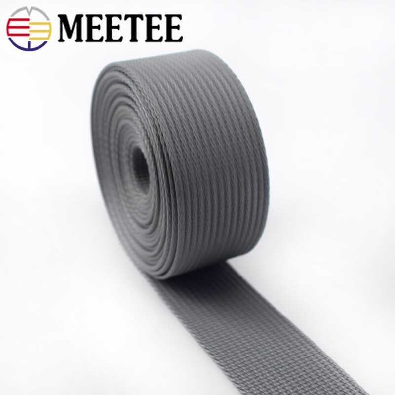 Meetee 5Meters 1mm Thick Nylon Webbing Ribbon Band Strap Tape Dog Collar Backpack Knapsack Belt DIY Tapes Bias Binding