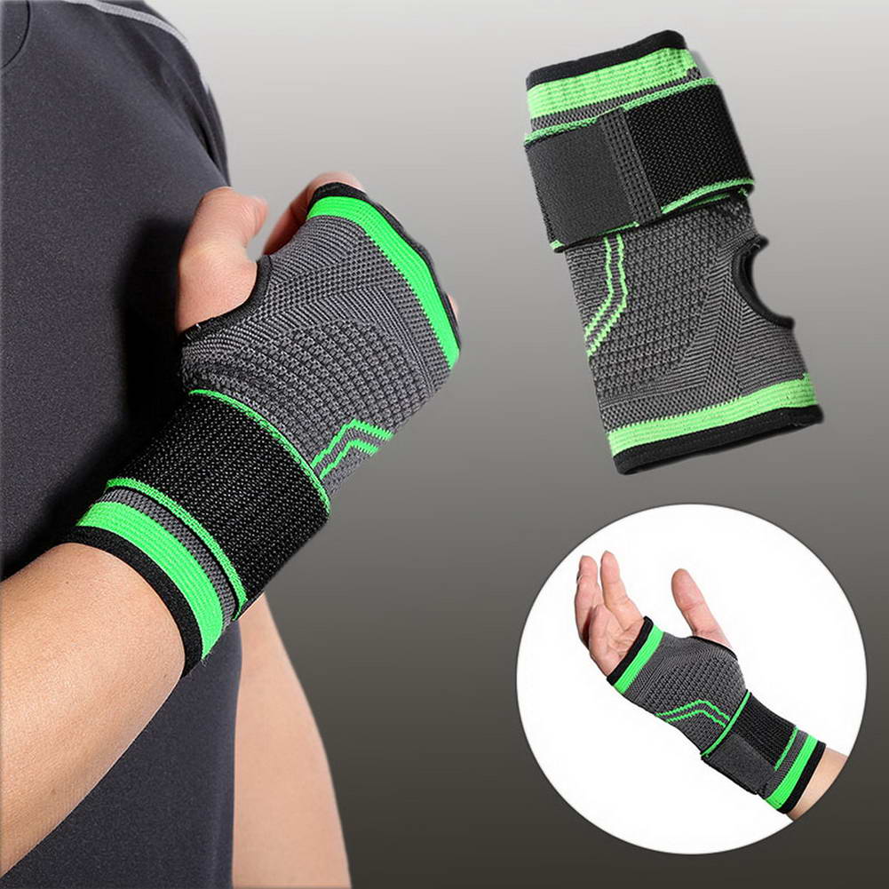 Muñequera deportiva de punto, férula de muñeca, Protector de soporte, levantamiento de pesas HB88