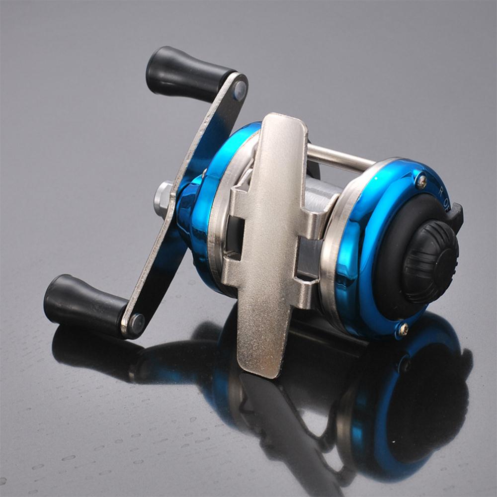 Carrete de rueda de tambor de aleación, equipo de aparejos de pesca, carrete de pesca de hielo duradero, carrete de pesca, Mini rueda de pesca portátil, práctico