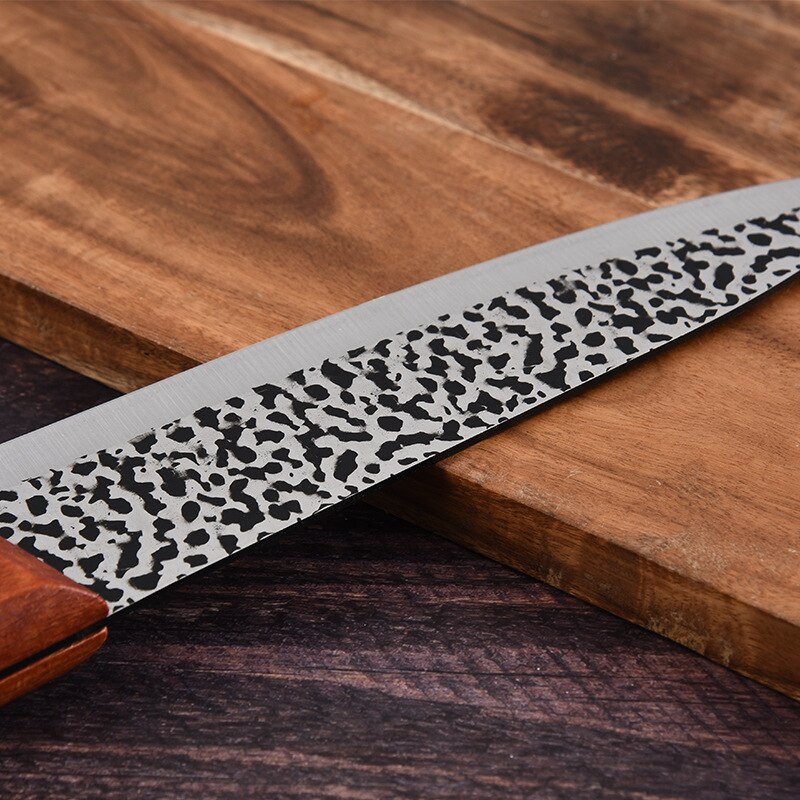 2pcs Knives Set 7 inch Stainless Steel Chef Knives Slicing Knife Kitchen Knife Boning Butcher Knives Meat Cleaver Cutter Tools