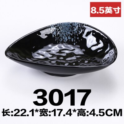 Trekantet suppebolle japansk dyp tallerkensuppefat gryterett med plastdessertfat: Stil 02