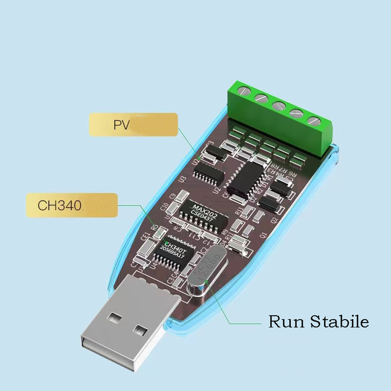 USB to RS485 RS232 Converter Industrial Protection Serial Port Module Communicate Cable Splitter Dongle Data Extend Adapter