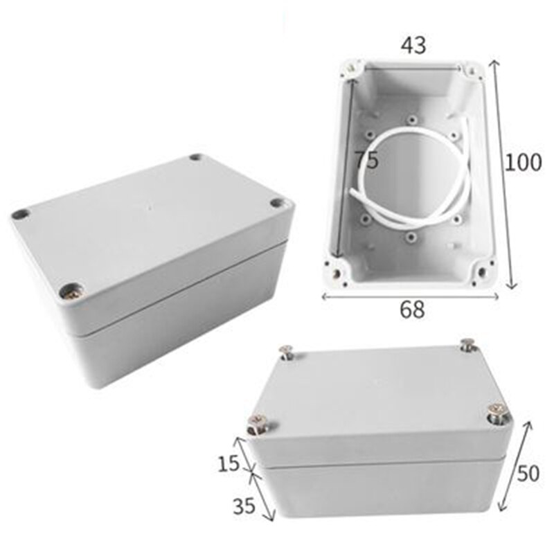 Waterproof Plastic Enclosure Box Electronic Project Instrument Case Electrical Project Box Outdoor Junction Box Housing