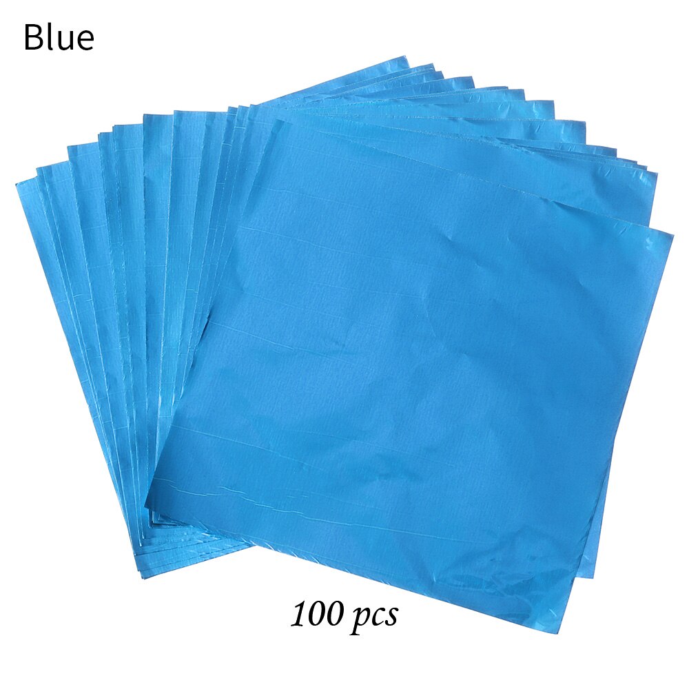 100 stücke 10x10cm Aluminium Folie Süssigkeit Schokolade Kekse Zinn Verpackung Papier DIY Metall Präge Handwerk Papier verpackung Papier: verrotten