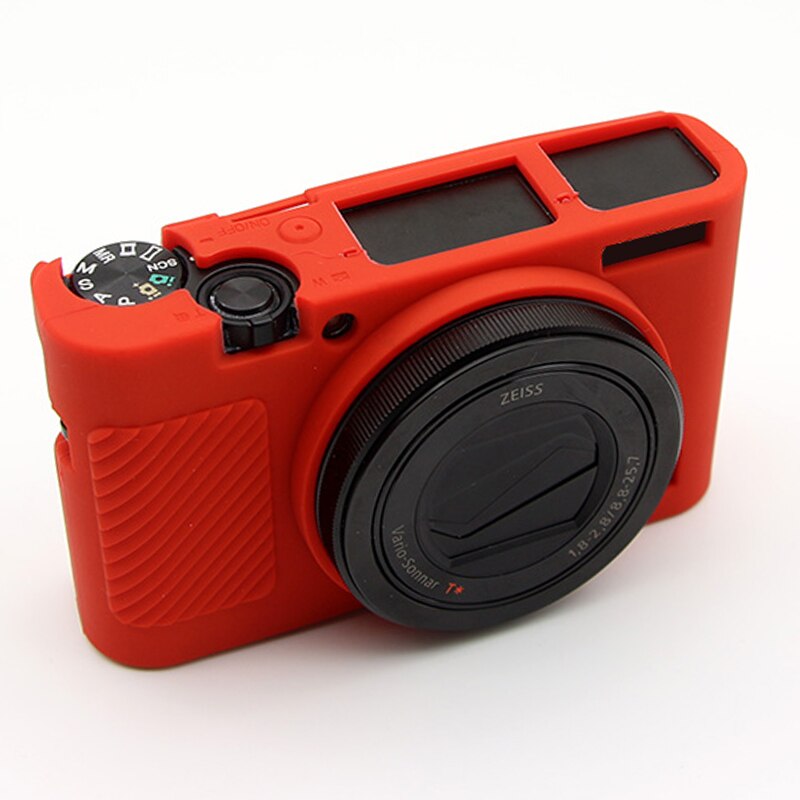 Zachte Siliconen Camera Protector Case Rubber Body Cover Bag Skin Voor Sony RX100 I Ii Iii Iv V M1 M2 m3 M4 M5 M6 M7 Camera Tas Top: Red
