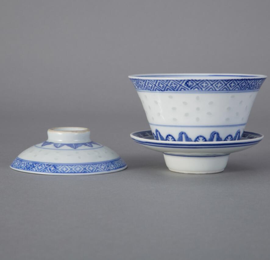 160ml jingdezhen blå og hvid porcelæn te terrin kop kinesisk stil dæk skål te gaiwan te gryde sæt rejse smuk kedel