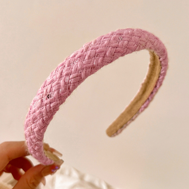 1 Uds. Cilantro rosa a la para mujer, aro para el pelo, banda para el pelo para mujer, nueva diadema, banda para el pelo de maquillaje, tocado, accesorios para el cabello: Lavanda