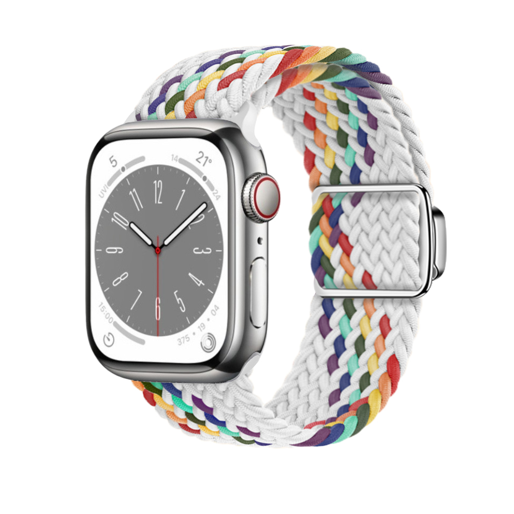 Nylon-Schlaufenarmband für Apfel Uhr Band 45 mm 44 mm 46 mm 42 mm 49 mm 41 40 38 mm Magnetarmband iWatch Serie Ultra 10 9 8 7 6 5 SE: Kohle schwarz / 14mm