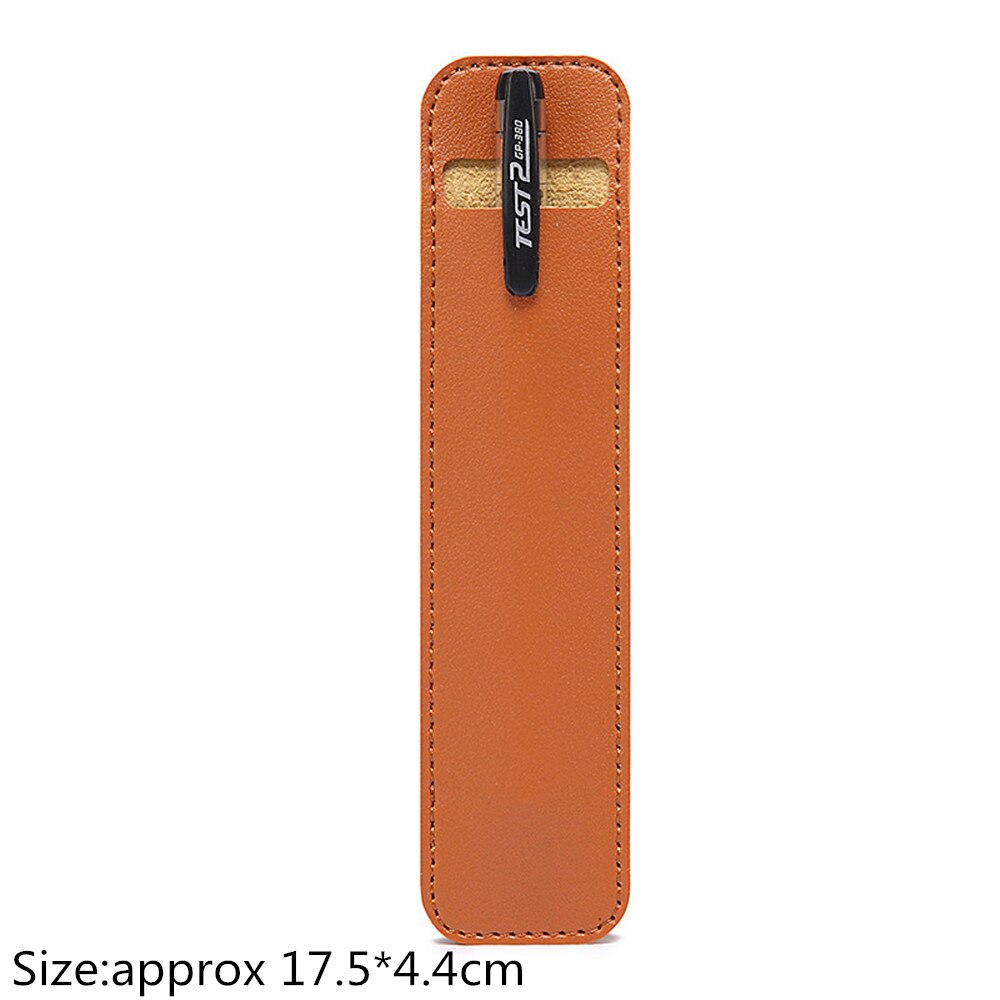 Porte-stylo réglable en cuir PU coloré, élastique, détachable, 8-1.5 pouces: Brown