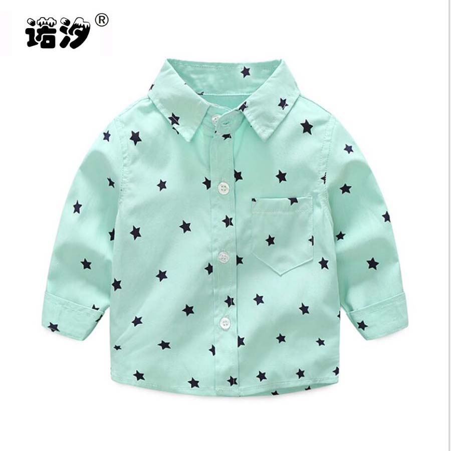 Baby jongens kleding baby katoen lange mouwen lente herfst shirt childred kleding baby jassen jongens blouses baby shirt 0-2 Y: green / 9m