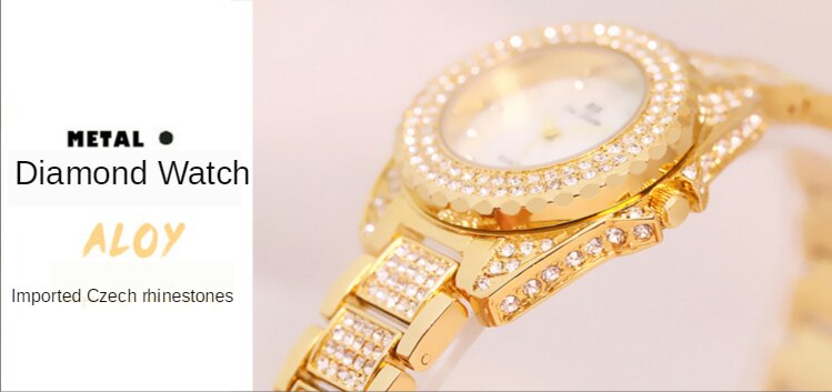 Damklockor märke lyx vattentät klocka dam diamant armband dam armbandsur reloj vattentät