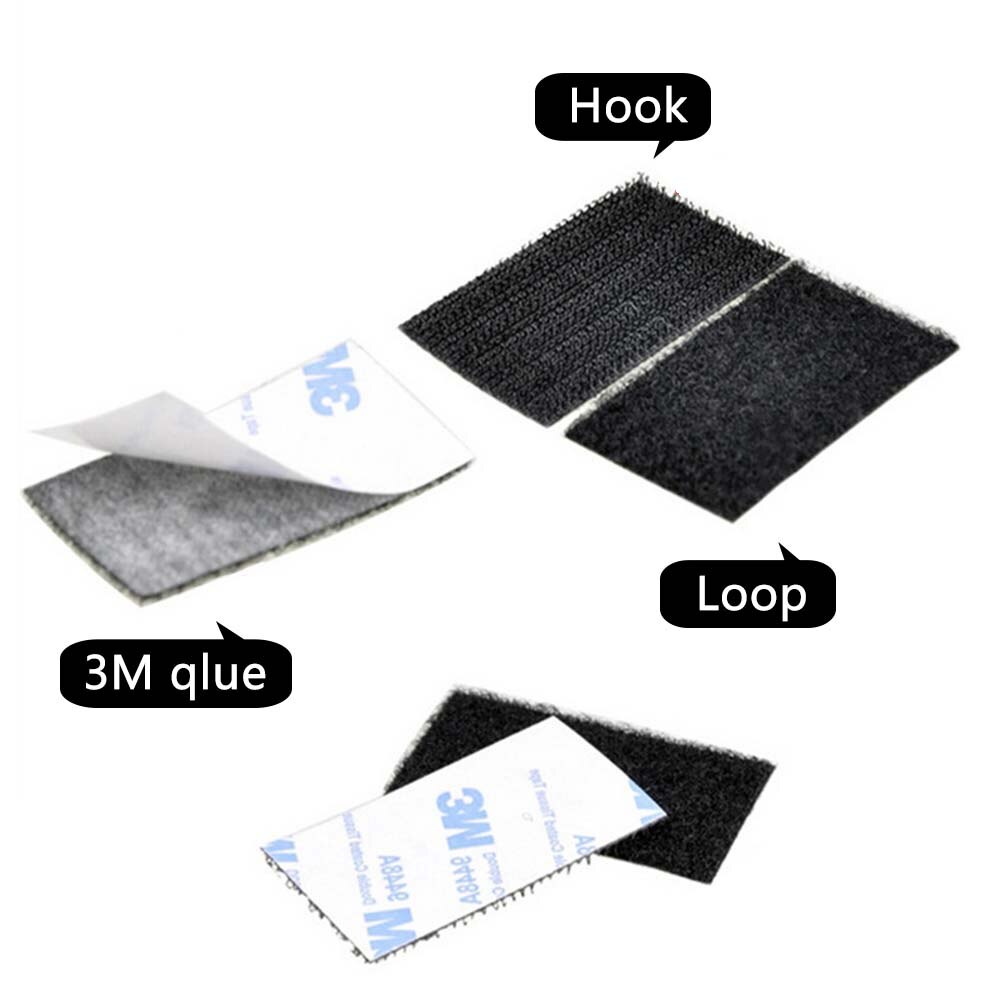 10Pairs/lot Self adhesive Fastener Hook and Loop Tape nylon sticker velcros adhesive loop fastener with 3M Glue DIY accessories