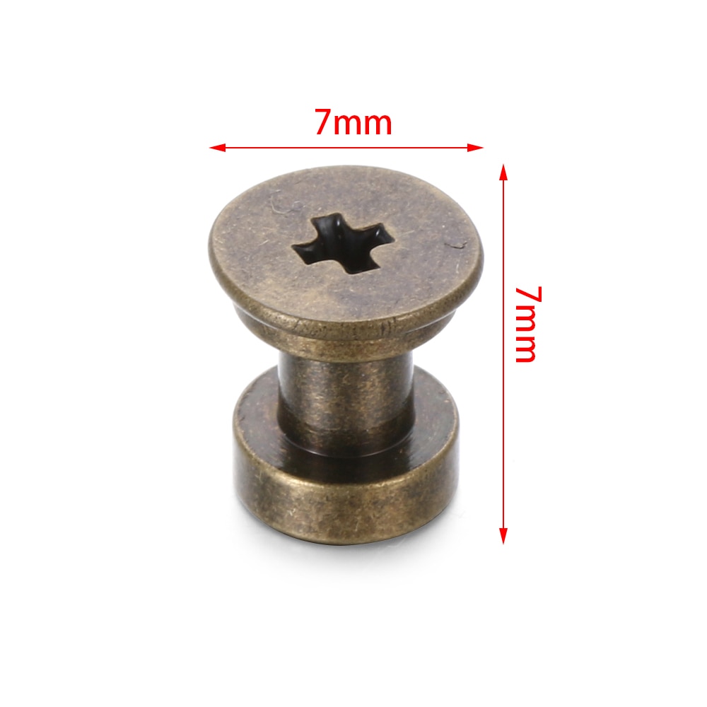 20Pcs Schraube Nagel Nieten Für Leder Handwerk Gürtel Feste Messing Nagel Nieten Schrauben Tuch Taste Dekoration Nagel DIY sammelalbum
