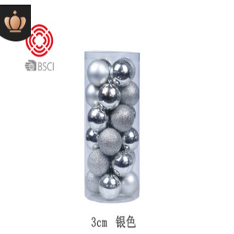 Glitter Christmas Ball 24PCS Hanging Baubles Tree Decoration Xmas Ornaments UK: Silver