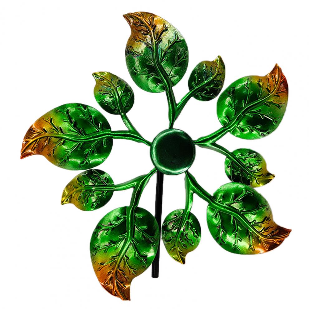 Ijzer Windmolen Pinwheel Stake Decoratieve Stabiele Mooi Uitziende Ijzer Tuin Windmolen Stake Artisitic Ornament Voor Thuis: Yellow