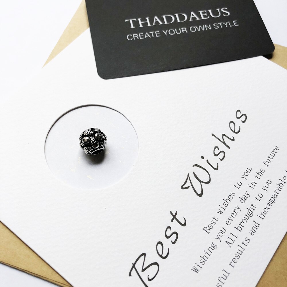 925 prata esterlina moda diy acessórios de alta qualidade grande buraco crânio grânulo apto para o vintage thomas esqueleto contas para pulseira