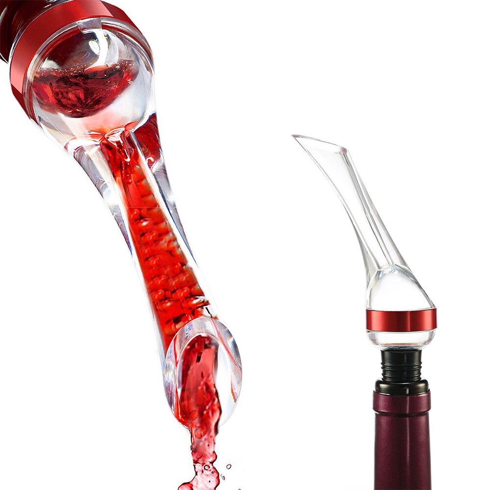 Rode Wijn Decanter Beluchten Schenker Tuit Wijn Beluchter Quick Beluchten Gieten Tool Pomp Draagbare Filter Bar Keuken Gadget