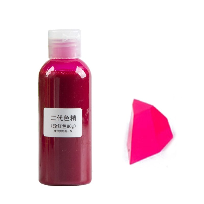 Große Flasche 80g Harz Pigment Kit Transparent Epoxy Harz Färben Farbstoff Pigment Farbstoff Farbstoff Fading Widerstand Pigment: Rose Red