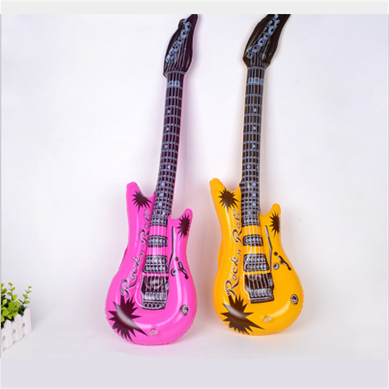 Kinderen PVC Opblaasbare Speelgoed Voor Air Filler Muziekinstrument Vorm PVC Verjaardag Beach Rock Party Speelgoed Accessoires: 92cm guitar