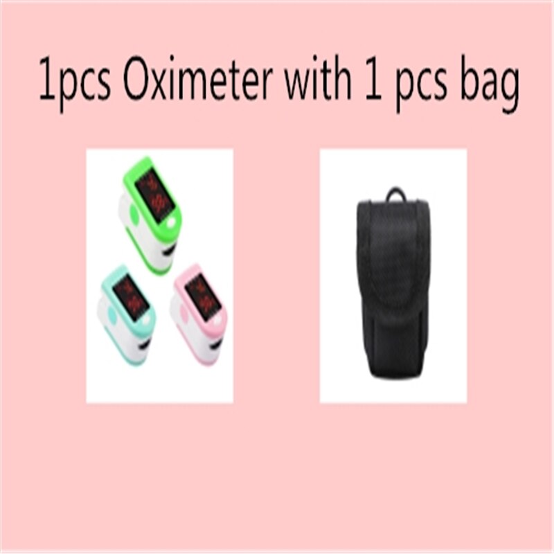 Led finger puls oximeter blod puls iltmåler pulsoximeter blod ilt oximetri saturation måling måler sundhedsmonitor: 1 oximeter med pose 1