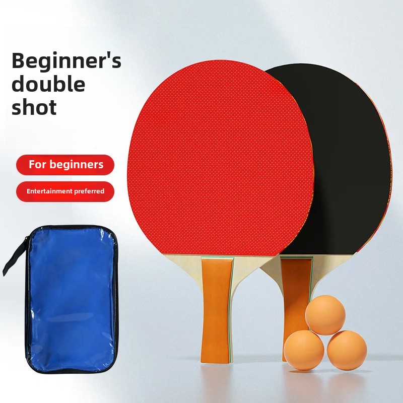 Tischtennisschläger-Set für das Training mit zwei Bürsten und drei Bällen, vertikal und horizontal, geeignet für Eltern-Kind-Interaktionen