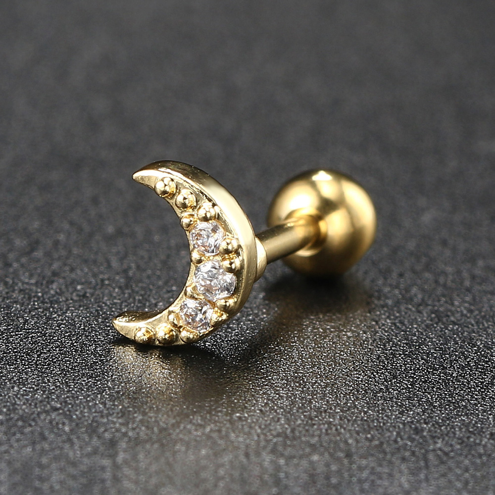 Pendientes de mariposa con Piercing de hélice para mujer, Mini joyería para cartílago de circonita, Piercing Daith Rook Tragus, accesorios para el cuerpo, 1 ud.