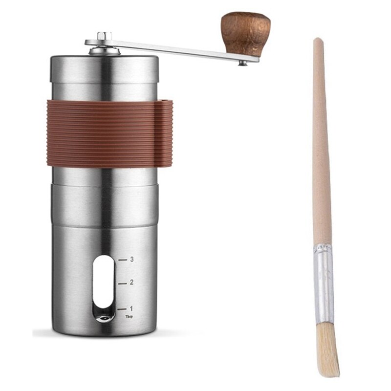 Förderung! Manuelle Kaffeemühle, Kaffeemühle Edelstahl, Hand Kurbel Bean Mühle, kaffee Mühle Für Home/Büro/Reisen: Default Title