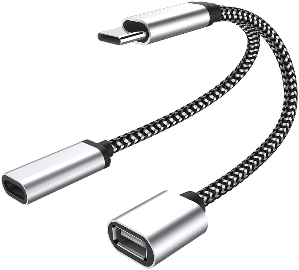Usb c otg kaapeli puhelinsovitin 2 in 1 tyyppi c uros usb c naaras latausportti usb naaras jakaja sovitin samsung google: Default Title