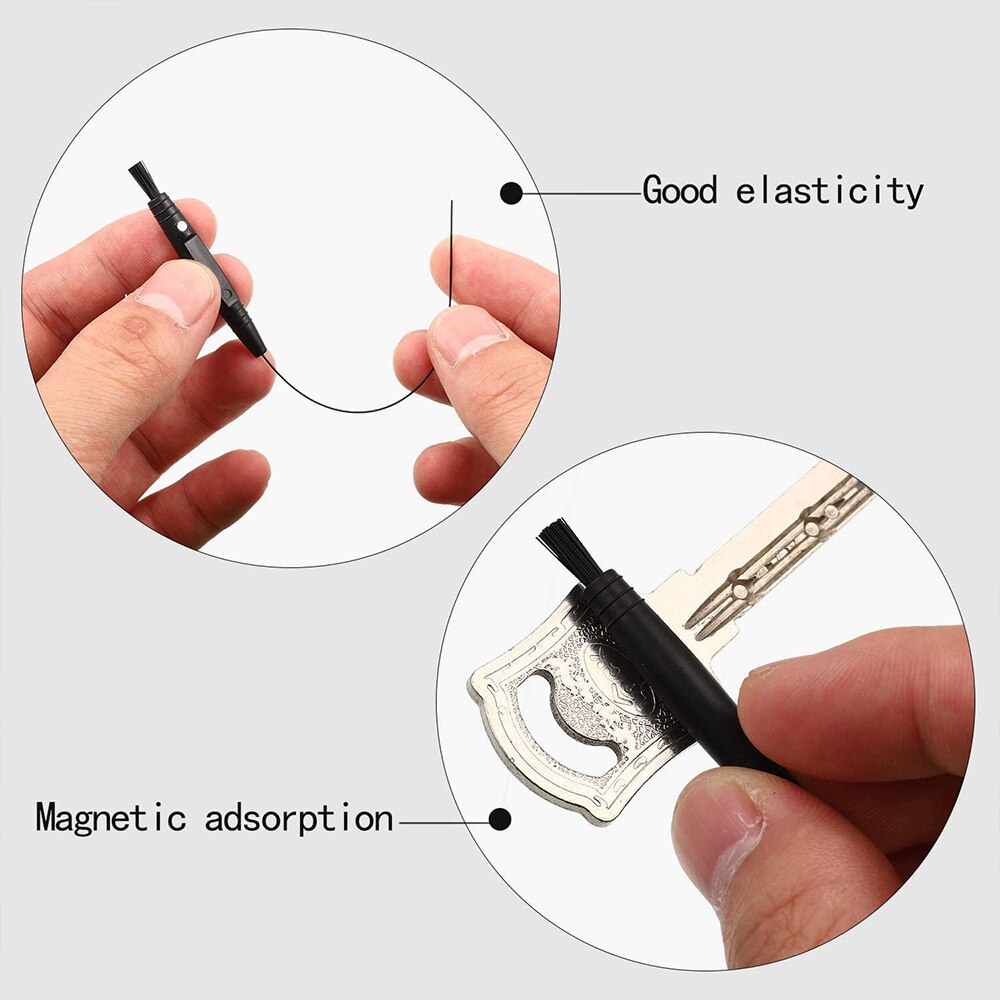 12 Packungen Hörgerät Reinigung Bausätze mit Pinsel und Draht Reiniger für Klang Rohre Reinigung Pinsel mit Magnet für Universal- reinigung