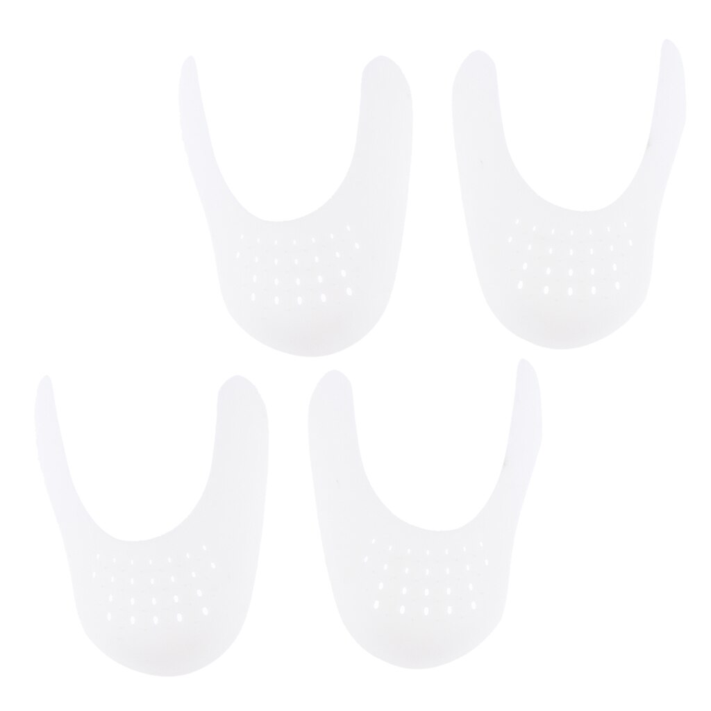 2 Pairs Shoe Stretcher Protector Toe Cap Support Shoes Shield Protector Mens Against Shoe Creases Shoes Toe White