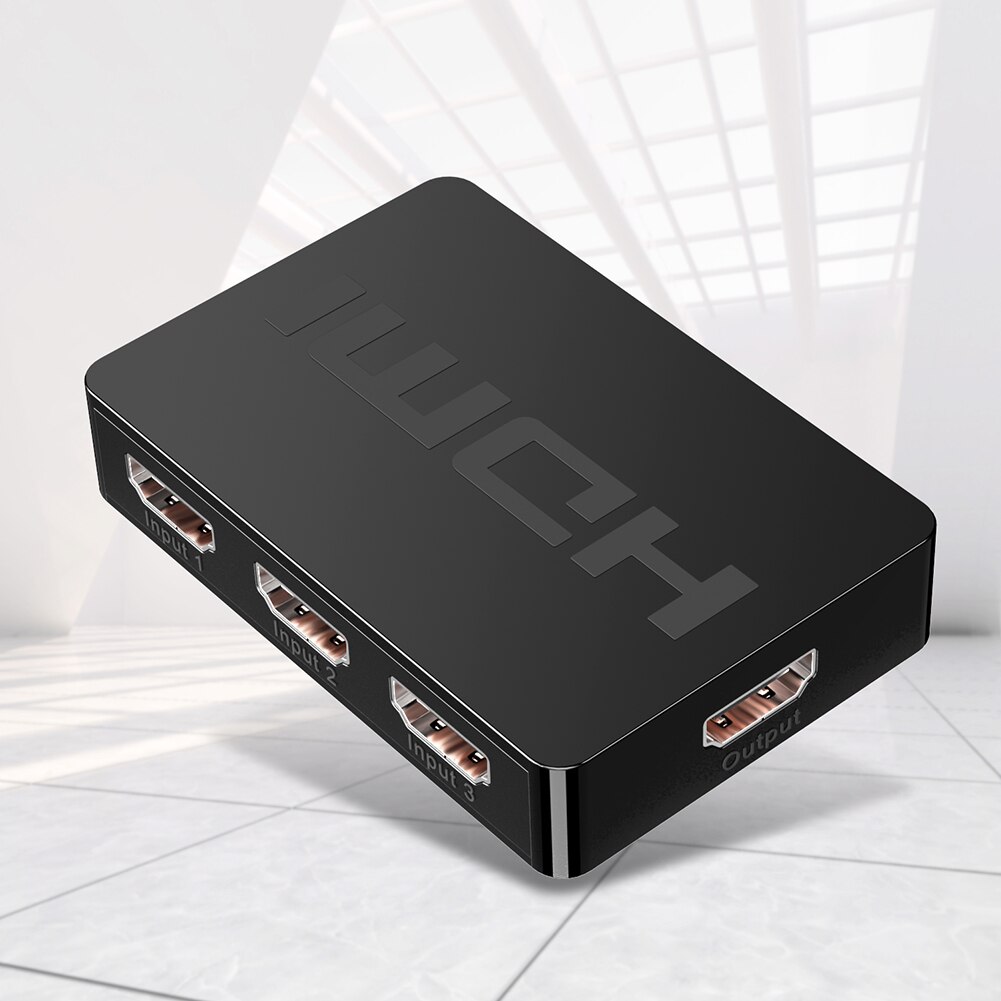 3 Port 1080P Hdmi Switcher Plug Play Handig Bedienen 3X1 Hdmi Splitter Met Afstandsbediening Voor PS4 Tv Box