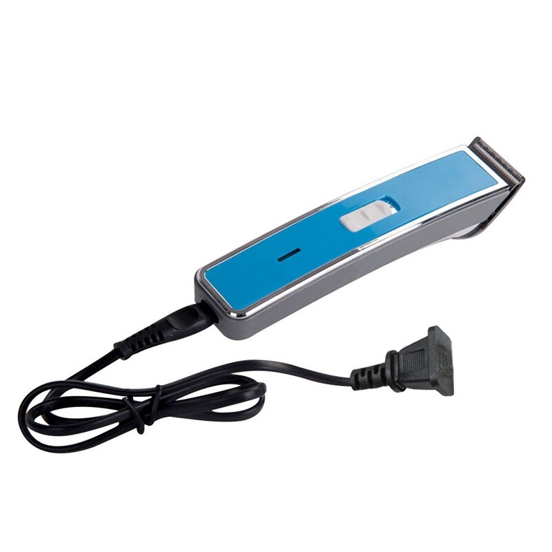 Tondeuse, elektrisch, duw-tondeuse, kapper, huishoudelijke mini-kapper, scheerapparaat, baardtrimmer, eu-stekker (blauw)