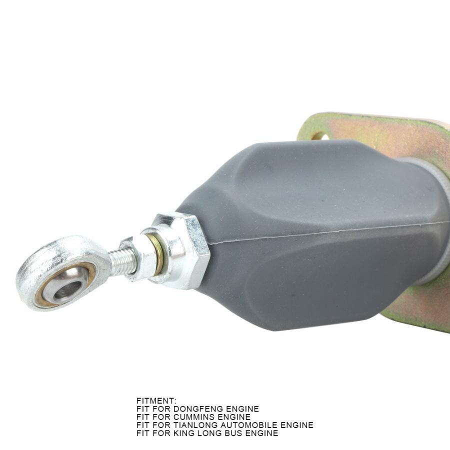 24V Engine Shut off Stop Solenoid Valve Replacement Kit Fit for Cummins Dongfeng 3935650 Shut off Solenoid