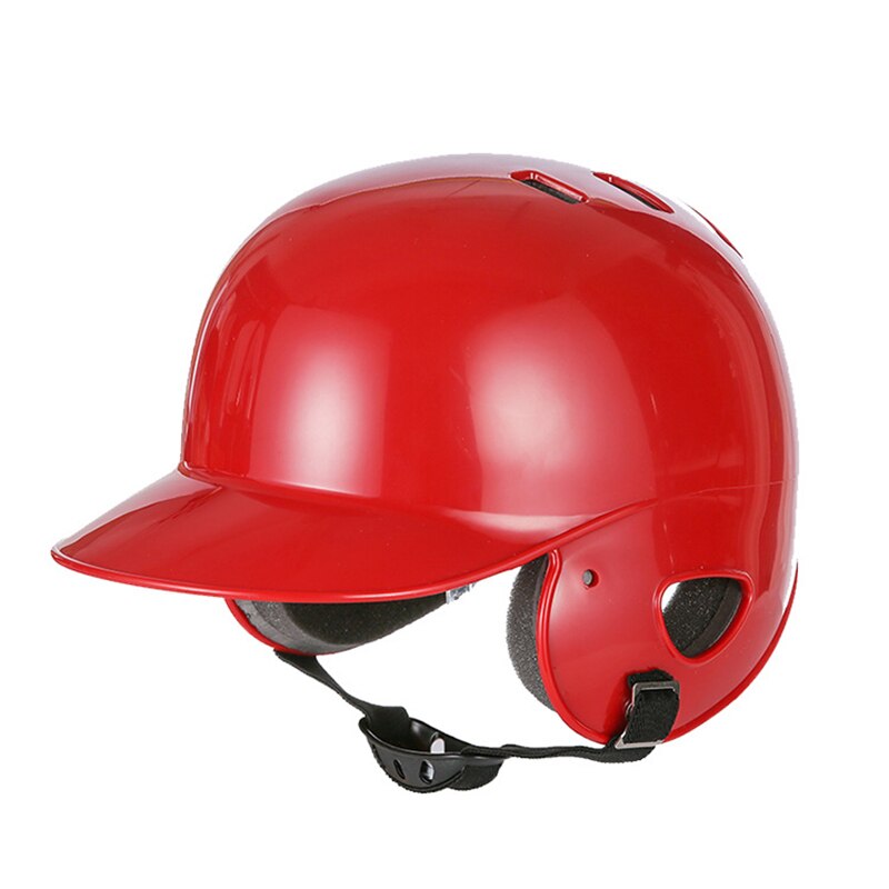 Kask baseballowy dorosły nastolatek dzieci softball strajk kask baseball mecz trening ochrona głowy uszy głowa czapka bejsbolówka: Czerwony / S