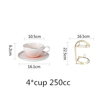 Service à thé en porcelaine d'os britannique, articles à boire en céramique, tasse à café avec théière à lait, ensemble de d'anniversaire et de noël