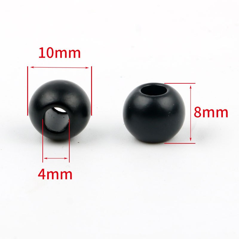 10mm Sphere Pearl Ball Cord Stoppers Rope Ends Buckle Lid Lock Toggle End Clip Clothes Bag Sportswear Shoelace Rope Accessories