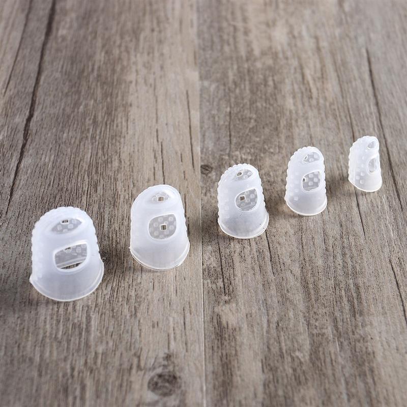 15/25 stk gitar fingertuppbeskyttere silikon fingerbeskyttelse gitar finger deksel for ukulele elektrisk gitar 5 størrelser