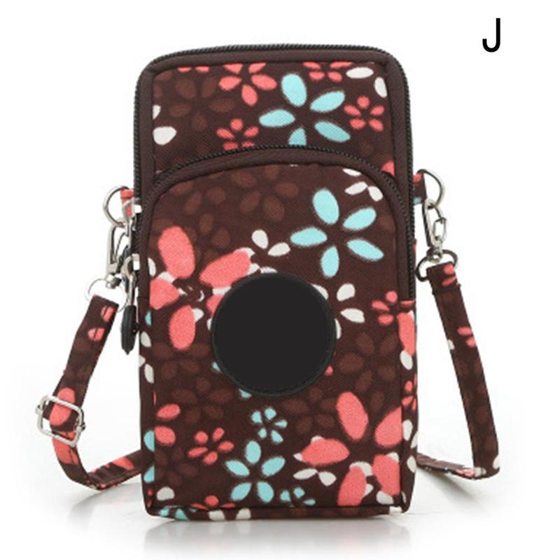 Women's Bag Korean Version of the Shoulder Bag Mobile Phone Bag Diagonal Across the Small Cloth Bag Sports Leisure Arm Bag: J