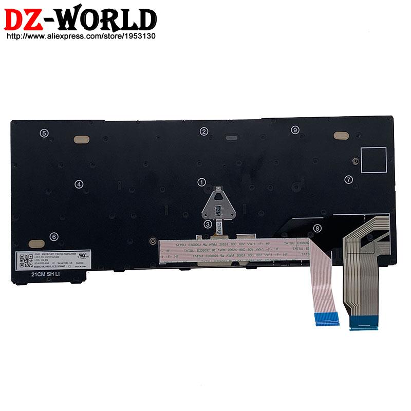 Original US English Backlit Keyboard for Lenovo Thinkpad X13 Gen2 Laptop Teclado 5N21A21808 5N21A21882 5N21A21734 5N21A21845