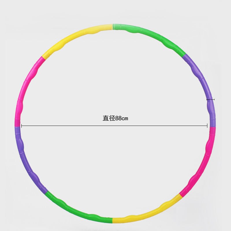 Kids Plastic Sport Hoops Removable Fitness At Home Waist Exercise Fitness Training Fat burning Hoop Reifen Sport Equipment BN50S: Black