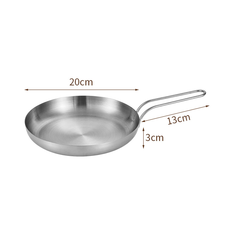 Durable Stainless Steel Golden Sliver Frying Pan Steak Skillet Roasting Cooking Pots Kitchenware Kitchen Cookware Accessories: Burgundy