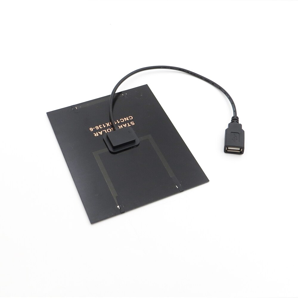 2 Stuks Polykristallijne Zonnecel 5V 2W 6V Outdoor Usb Zonnepaneel Battery Charger Kabel Voor Mobiele telefoon Usb Uitgang