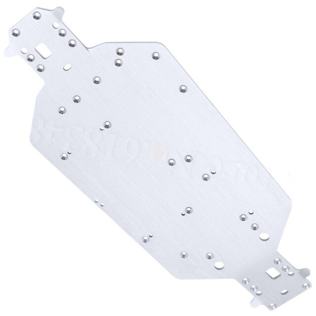 HSP 04001 Metal aluminio chasis mejora piezas para 1/10 RC Buggy xgur Monster camión BRONTOSAURUS 94111 Redcat Volcan EPX: White
