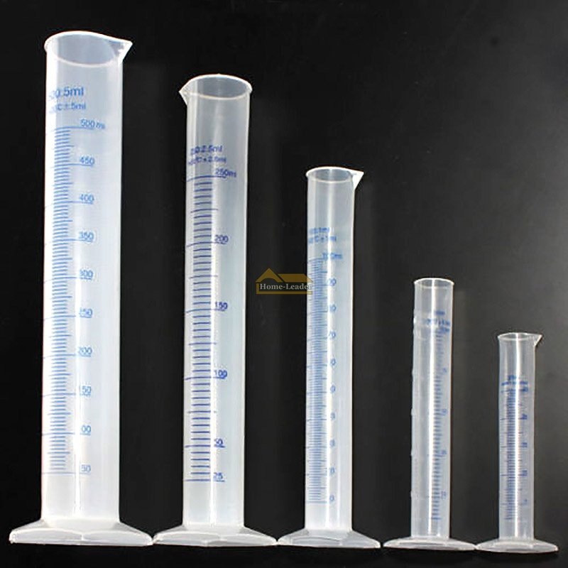 Plastic Measuring Cylinder Laboratory Test Graduated Liquid Trial Jar Tube
