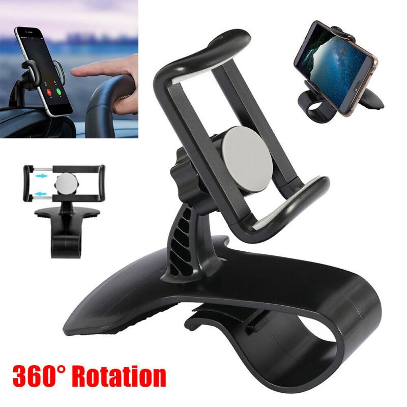 Car GPS Navigation Dashboard Phone Holder For Universal Mobile Phone Clip Fold Black Car Phone Holder Stand Bracket For Xiaomi